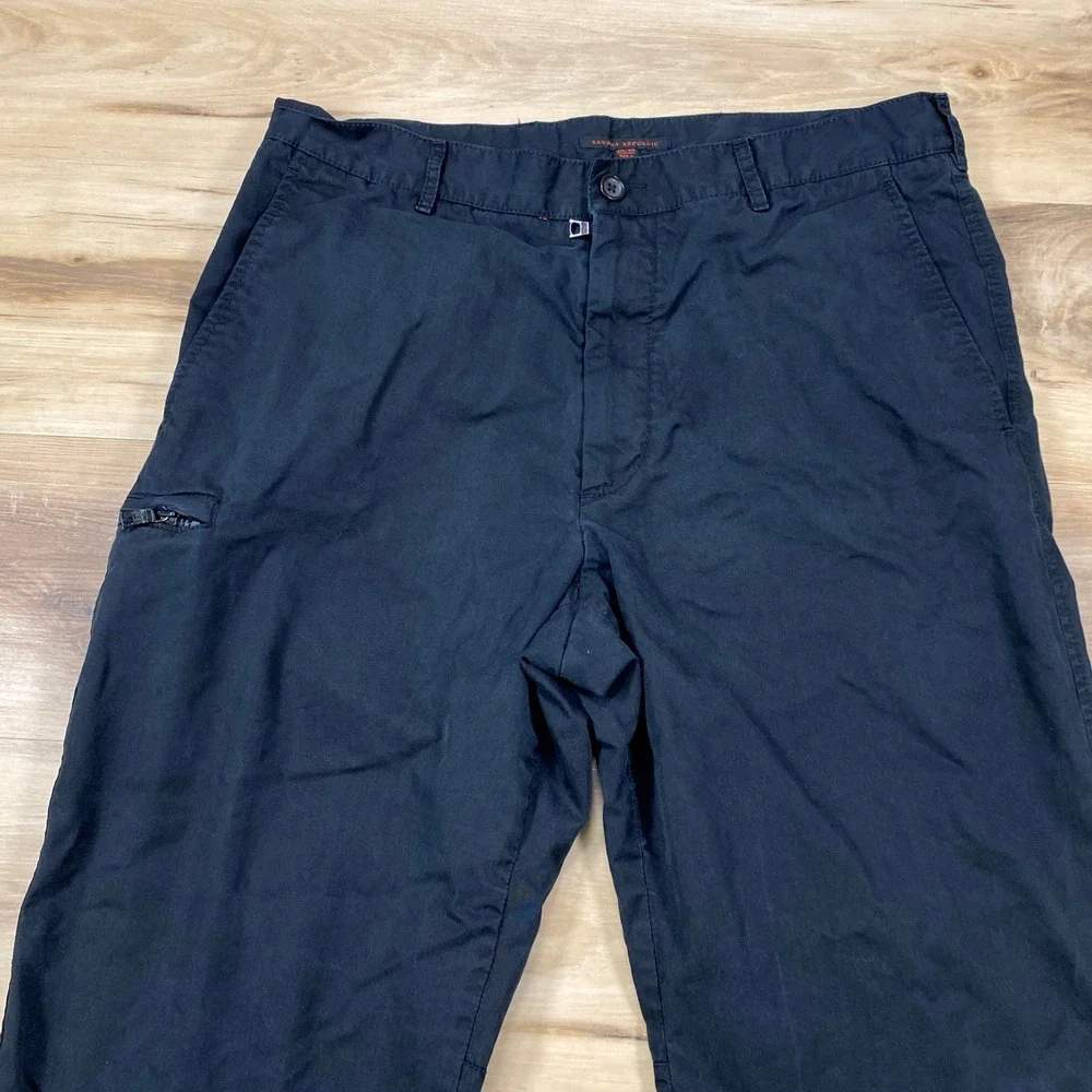 Y2K Banana Republic Cargo Pants Mens 34x30 Gorpcore Cotton Nylon Straight 2004